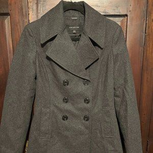 Jones New York Charcoal Double Breasted Pea Coat